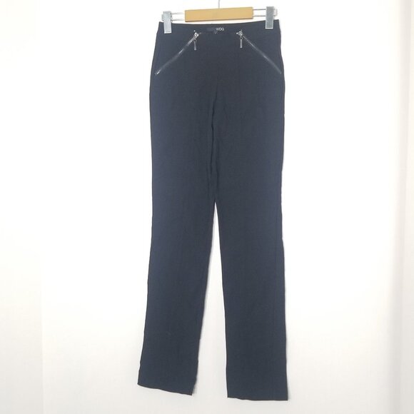 WDG Stretch Blend Black Straight Leg Pants Slacks Trousers Zipper Side Size 1 - Picture 1 of 10